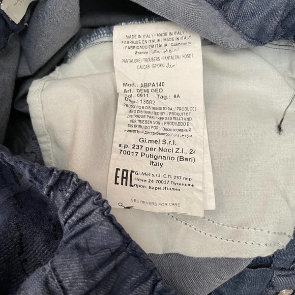 Alviero Martini Junior Boys Pants - Size 6A - Picture 4 of 6